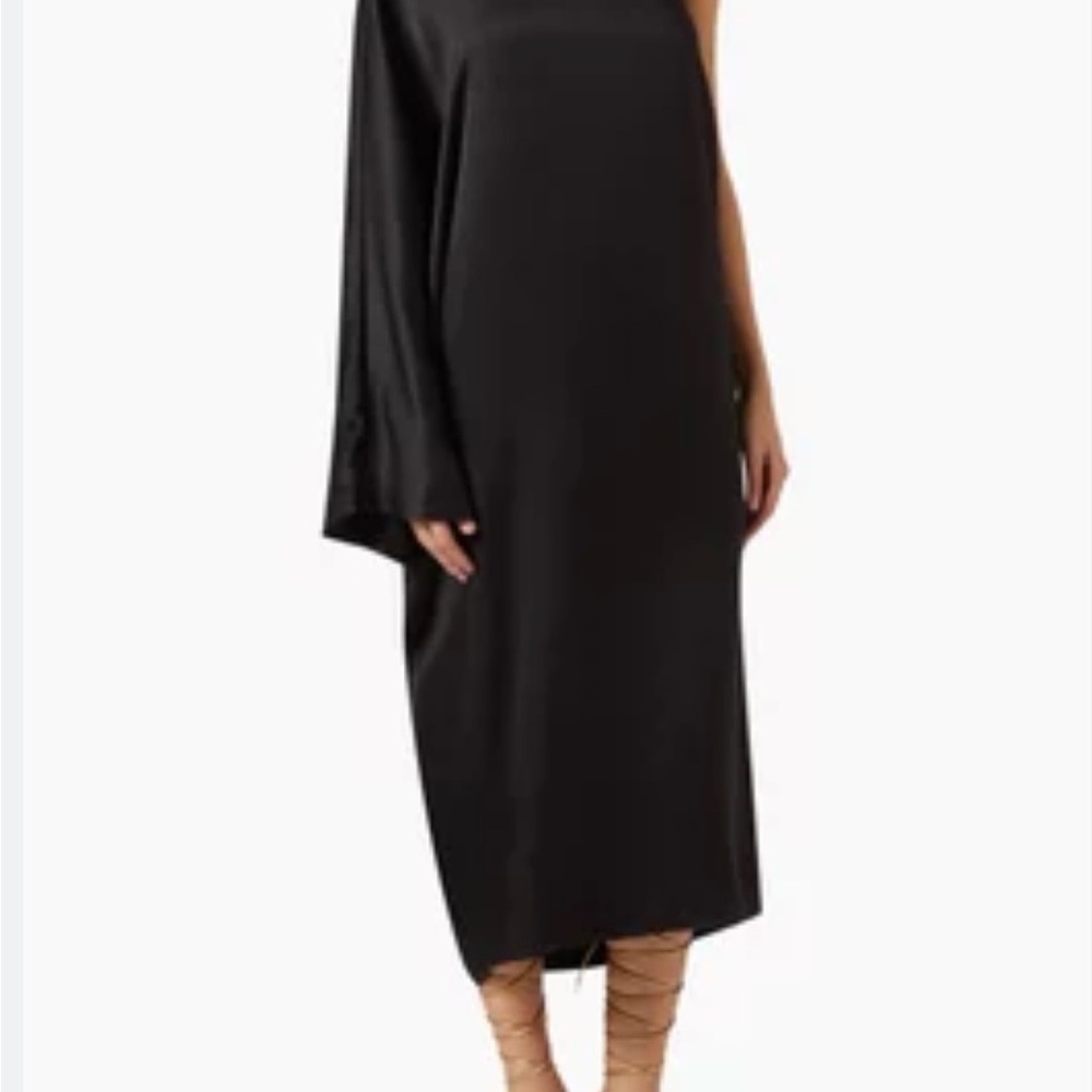 Anine Bing Rowan one sleeve silk midi dress. Xs petite - Picture 9 of 12
